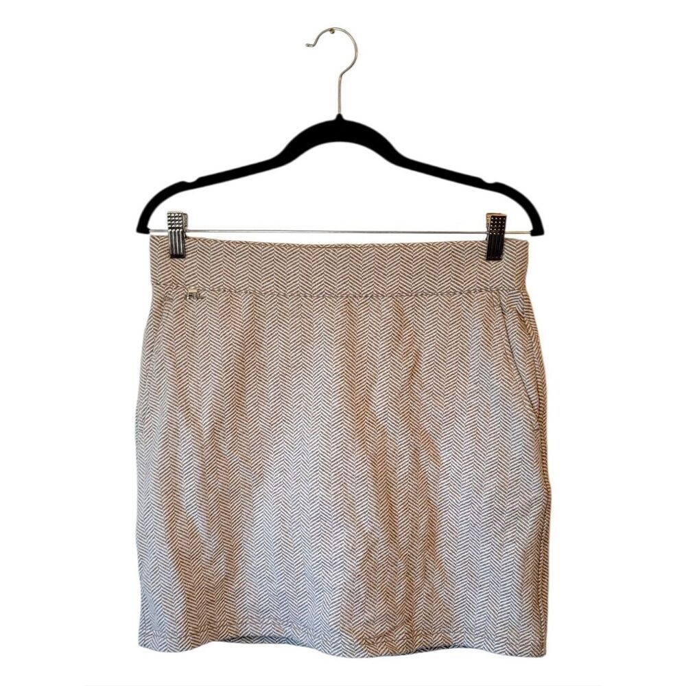 Polo Golf Classic Herringbone Beige Mini Skirt Size M